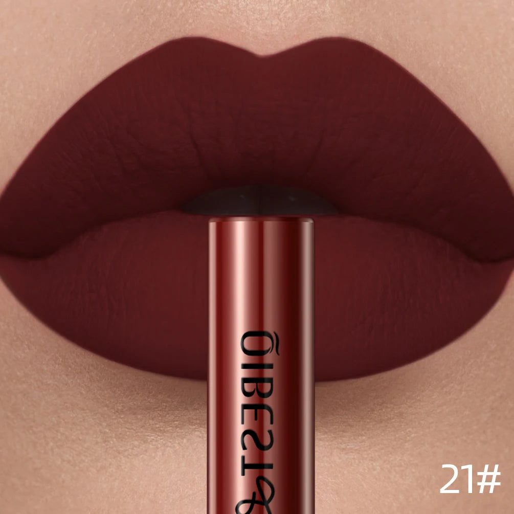 QIBEST Matte Liquid Lipstick Waterproof Long Lasting Velvet Lip Gloss Tint Tube Matte Nude Pigment Red Lipgloss Lips Makeup--ANDROMEDA QUINNS | AURELLE'S-ANDROMEDA QUINNS | AURELLE'S