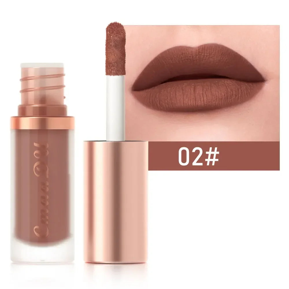 1pcs Waterproof Matte Velvet Lip Glaze Moisturizing Long Lasting Non-stick Cup Not Easy To Fade Lip Gloss Lipstick Makeup--ANDROMEDA QUINNS | AURELLE'S-ANDROMEDA QUINNS | AURELLE'S