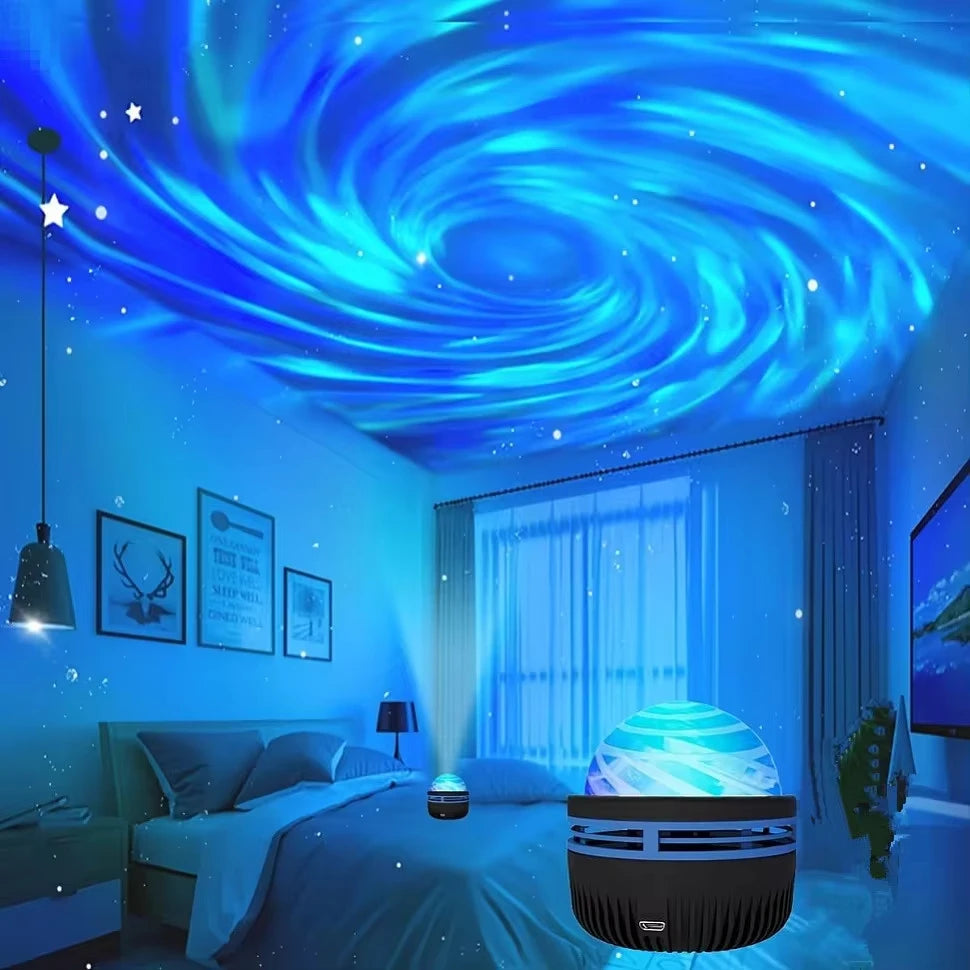 1pc Star Projector, Galaxy Projector, Water Ocean Wave Projector For Bedroom Night Light  Room Decor With 7-Colors Patterns--ANDROMEDA QUINNS | AURELLE'S-ANDROMEDA QUINNS | AURELLE'S