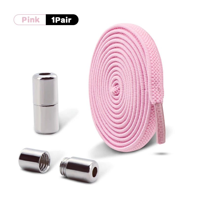 1Pair Elastic Laces Sneakers No Tie Shoe laces Capsule Lock Shoelaces Without ties Kids Adult 0.6cm Flat Shoelace for Shoes--ANDROMEDA QUINNS | AURELLE'S-ANDROMEDA QUINNS | AURELLE'S