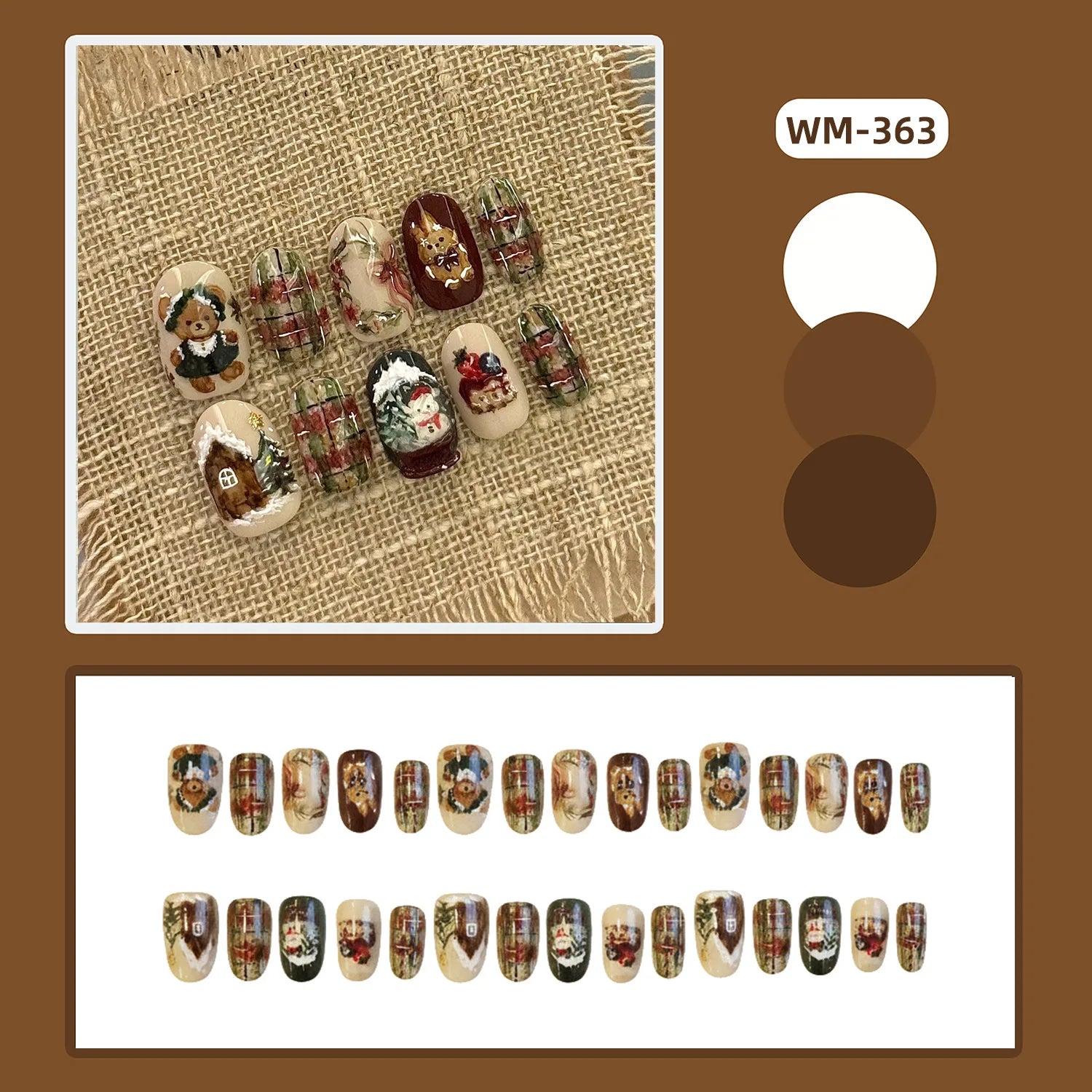 24pcs White Flower Fake Nail Tips Ins Yellow Pink Blush False Nails Wearable Full Cover European Almond Shaped Press on Nails--ANDROMEDA QUINNS | AURELLE'S-ANDROMEDA QUINNS | AURELLE'S