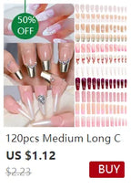 120pcs Pink French Tip Press-On Nails Medium Length Square Shape With Glossy Finish False Nails Full Cover Pre-Shaped Fake Nails--ANDROMEDA QUINNS | AURELLE'S-ANDROMEDA QUINNS | AURELLE'S