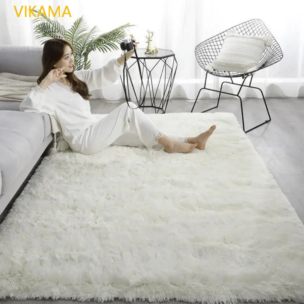 VIKAMA Silk wool Living Room  Bedside Home Light Luxury Non-slip Dirt Resistant Washable Rug--ANDROMEDA QUINNS | AURELLE'S-ANDROMEDA QUINNS | AURELLE'S
