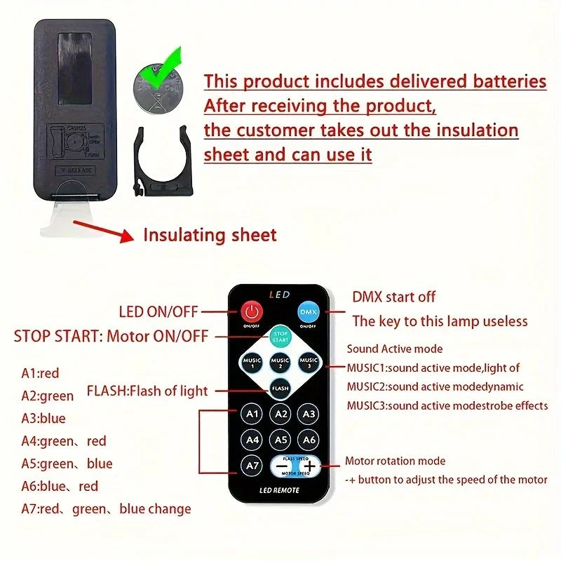 LED NightLights Galaxy Projector Remote Control 5V USB Rechargeable Starry Sky Lamp DMX Sound Active 7 Modes for Kids Room Decor--ANDROMEDA QUINNS | AURELLE'S-ANDROMEDA QUINNS | AURELLE'S