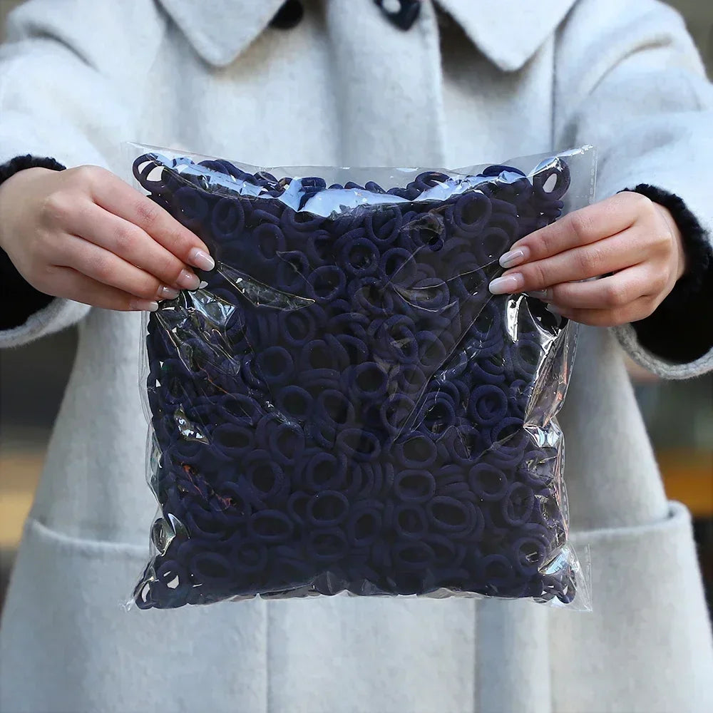 50Pcs/bag Colorful Basic Nylon Ealstic Hair Ties for Girls Ponytail Hold Scrunchie Rubber Band Kid Fashion Hair Accessories--ANDROMEDA QUINNS | AURELLE'S-ANDROMEDA QUINNS | AURELLE'S