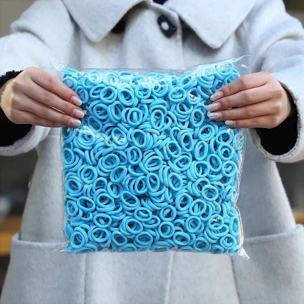 50Pcs/bag Colorful Basic Nylon Ealstic Hair Ties for Girls Ponytail Hold Scrunchie Rubber Band Kid Fashion Hair Accessories--ANDROMEDA QUINNS | AURELLE'S-ANDROMEDA QUINNS | AURELLE'S