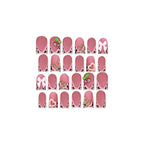 24pcs Nude Pink Sweet Fake Nails Short Duckbill Leopard Print French False Nails With 3D Bowknots Butterfly Cherry Press On Nail--ANDROMEDA QUINNS | AURELLE'S-ANDROMEDA QUINNS | AURELLE'S