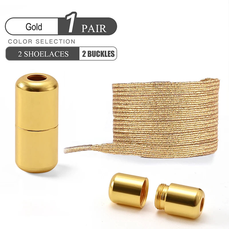 1Pair/2Pairs/4Pairs No Tie Shoe Laces Colorful Buckle Shoelaces Pearl Light Colorful Fashion Without Ties Elastic Laces Sneaker--ANDROMEDA QUINNS | AURELLE'S-ANDROMEDA QUINNS | AURELLE'S