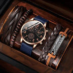 New Mens Fashion Quartz Men Watches Top Brand Luxury Male Clock Watch Sport Wrist Watch Bracelet Set Clock Relogio Masculino--ANDROMEDA QUINNS | AURELLE'S-ANDROMEDA QUINNS | AURELLE'S