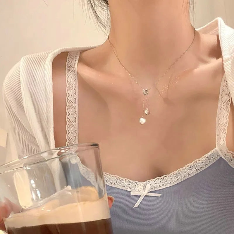 New Wine Red Cherry Gold Color Pendant Necklace For Women Personality Fashion Necklace Wedding Jewelry Birthday Gifts--ANDROMEDA QUINNS | AURELLE'S-ANDROMEDA QUINNS | AURELLE'S