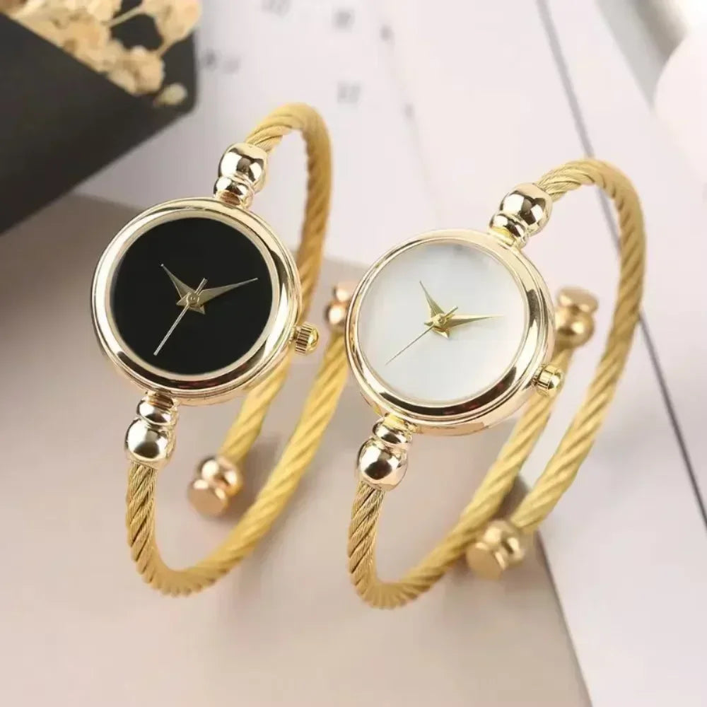 Watch for Women Small Gold Bangle Bracelet Luxury Watches Stainless Steel Ladies Quartz Wrist Watch Brand Casual Women Reloj--ANDROMEDA QUINNS | AURELLE'S-ANDROMEDA QUINNS | AURELLE'S