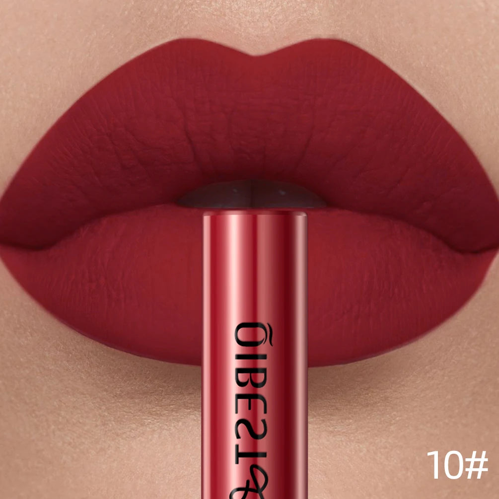 QIBEST Matte Liquid Lipstick Waterproof Long Lasting Velvet Lip Gloss Tint Tube Matte Nude Pigment Red Lipgloss Lips Makeup--ANDROMEDA QUINNS | AURELLE'S-ANDROMEDA QUINNS | AURELLE'S