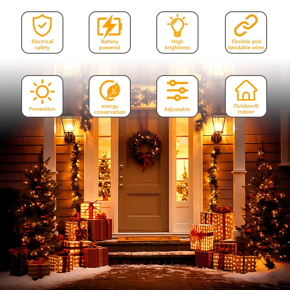 5M/10M/20M USB LED String Lights Copper Silver Wire Garland Light Waterproof Fairy Lights For Christmas Wedding Party Decorative--ANDROMEDA QUINNS | AURELLE'S-ANDROMEDA QUINNS | AURELLE'S