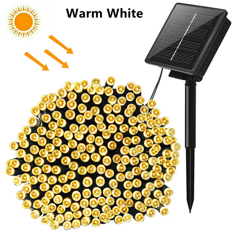 23-99ft LED Solar Light 50-300 Lights Outdoor Waterproof Fairy Garland Lights Christmas Party Halloween Decorations Solar Lights--ANDROMEDA QUINNS | AURELLE'S-ANDROMEDA QUINNS | AURELLE'S