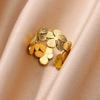 Stainless Steel Exaggerated Big Flower Rings For Women Gold Color Sunflower Finger Ring Female Fashion Aesthetic Jewelry Gift--ANDROMEDA QUINNS | AURELLE'S-ANDROMEDA QUINNS | AURELLE'S