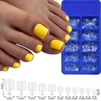 100pcs Fake Toenail Natural White Press On Toe Foot Full Cover Square Nails Art Tips Artificial Acrylic False Nail Manicure Tool--ANDROMEDA QUINNS | AURELLE'S-ANDROMEDA QUINNS | AURELLE'S