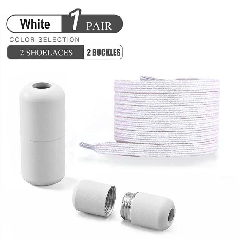 1Pair/2Pairs/4Pairs No Tie Shoe Laces Colorful Buckle Shoelaces Pearl Light Colorful Fashion Without Ties Elastic Laces Sneaker--ANDROMEDA QUINNS | AURELLE'S-ANDROMEDA QUINNS | AURELLE'S