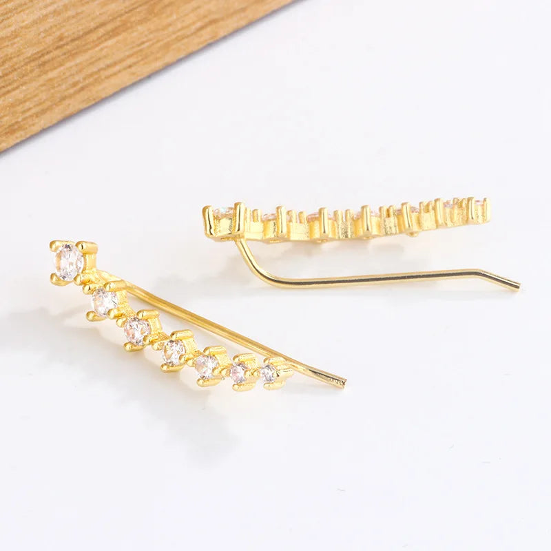 14K Gold Plated Exquisite Zircon Stud Earrings for Women Trendy 2024 New Fashion Earring Party Jewelry Gifts--ANDROMEDA QUINNS | AURELLE'S-ANDROMEDA QUINNS | AURELLE'S