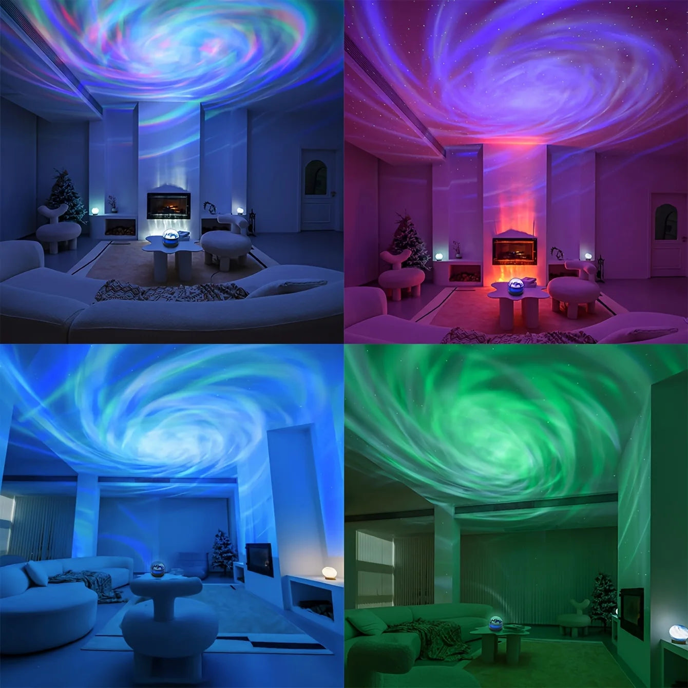 LED NightLights Galaxy Projector Remote Control 5V USB Rechargeable Starry Sky Lamp DMX Sound Active 7 Modes for Kids Room Decor--ANDROMEDA QUINNS | AURELLE'S-ANDROMEDA QUINNS | AURELLE'S
