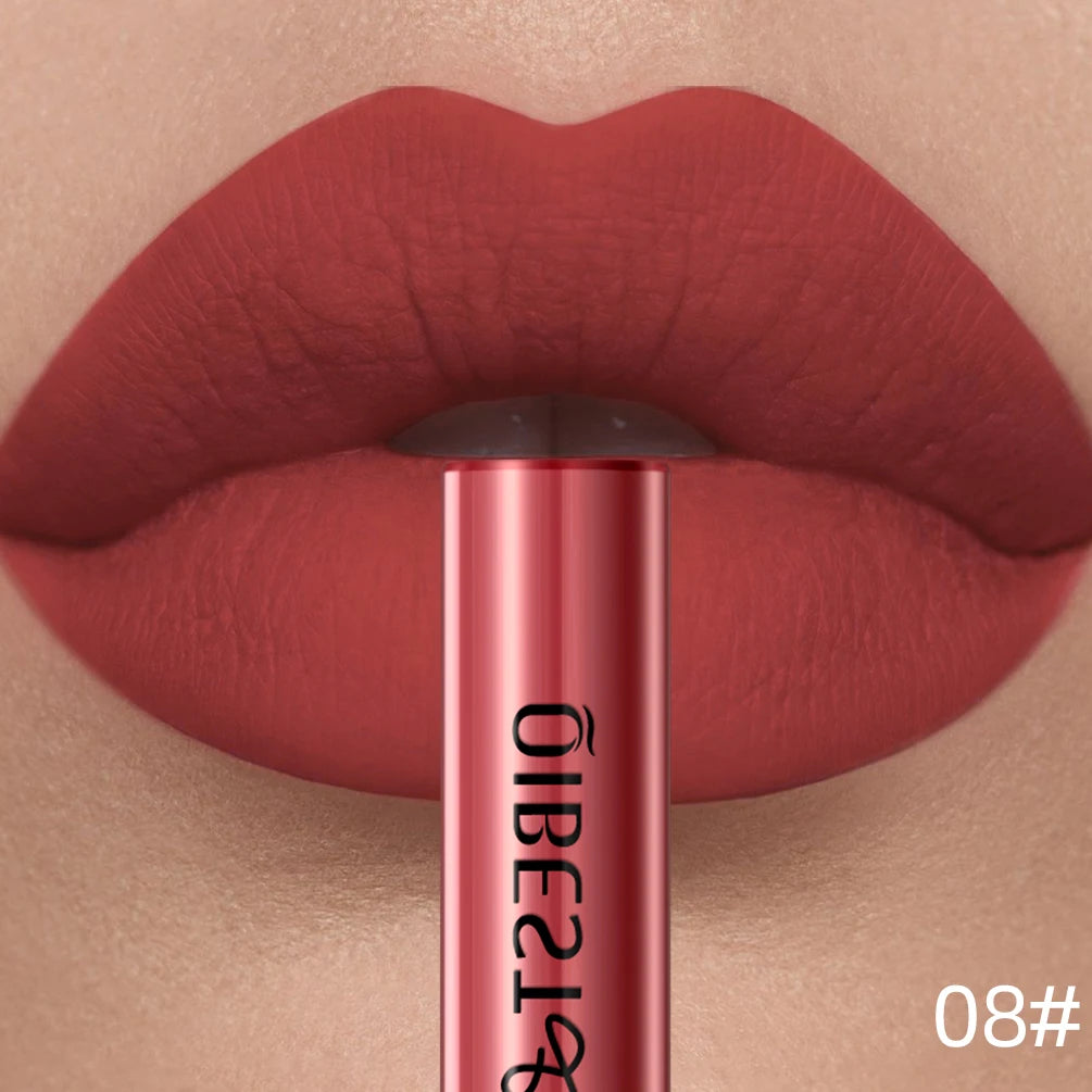 QIBEST Matte Liquid Lipstick Waterproof Long Lasting Velvet Lip Gloss Tint Tube Matte Nude Pigment Red Lipgloss Lips Makeup--ANDROMEDA QUINNS | AURELLE'S-ANDROMEDA QUINNS | AURELLE'S