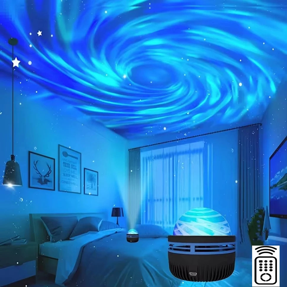 1pc Star Projector, Galaxy Projector, Water Ocean Wave Projector For Bedroom Night Light  Room Decor With 7-Colors Patterns--ANDROMEDA QUINNS | AURELLE'S-ANDROMEDA QUINNS | AURELLE'S