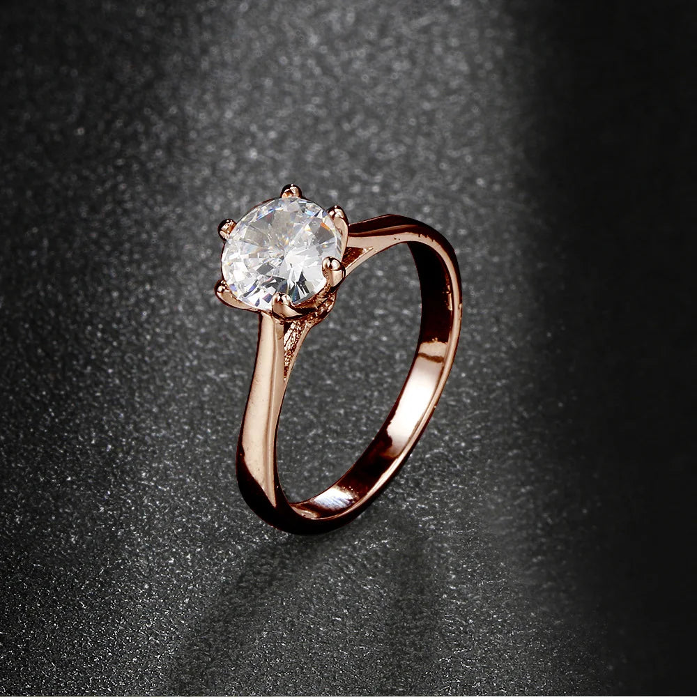Classic Wedding Rings For Women Forever Simple Six Claws Zirconia Fashion Solitaire Engagement Marriage Gift Ring Jewelry KCR033--ANDROMEDA QUINNS | AURELLE'S-ANDROMEDA QUINNS | AURELLE'S