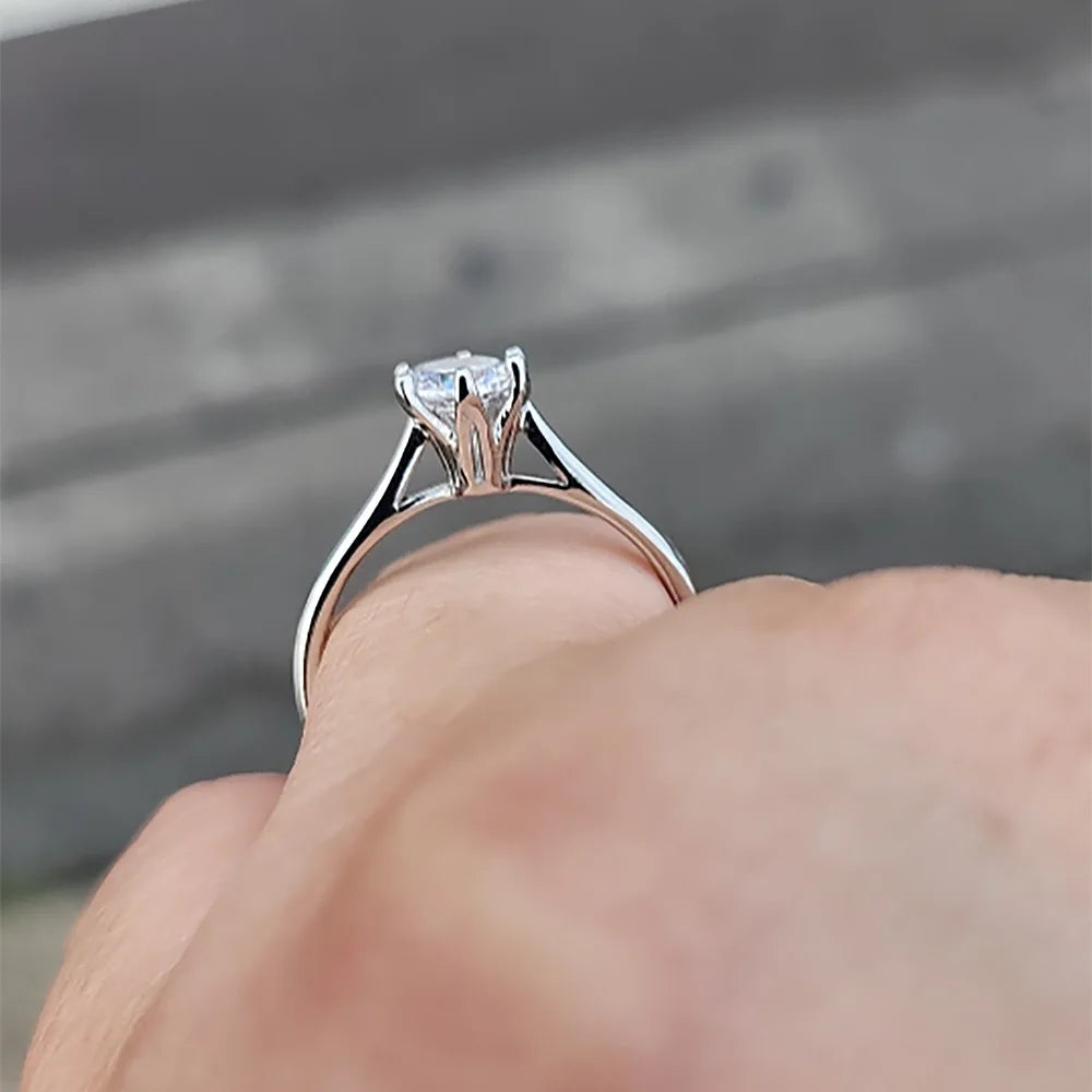 Classic Wedding Rings For Women Forever Simple Six Claws Zirconia Fashion Solitaire Engagement Marriage Gift Ring Jewelry KCR033--ANDROMEDA QUINNS | AURELLE'S-ANDROMEDA QUINNS | AURELLE'S