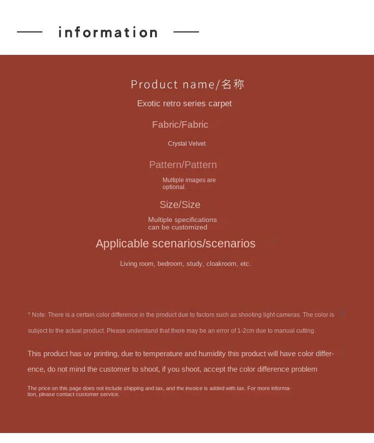 VIKAMA Boho Luxury Carpet Crystal Velvet Bedroom Living Room Mat Home Decor Vintage Exotic Modern Minimalist Large Area Carpet--ANDROMEDA QUINNS | AURELLE'S-ANDROMEDA QUINNS | AURELLE'S