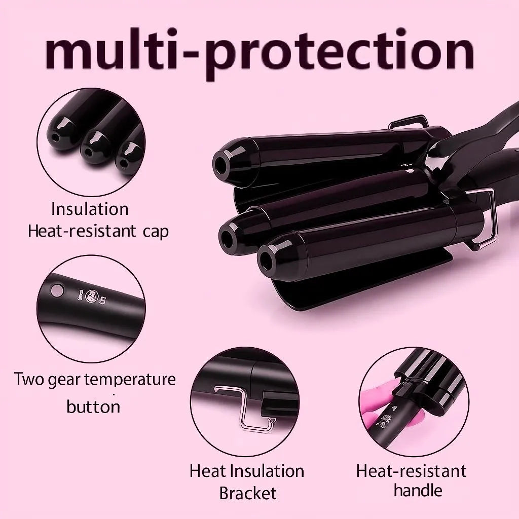 Professional Hair Tools Curling Iron Ceramic Triple Barrel Hair Curler Irons Hair Waver Styling Tools Hair Curlers for Beauty--ANDROMEDA QUINNS | AURELLE'S-ANDROMEDA QUINNS | AURELLE'S
