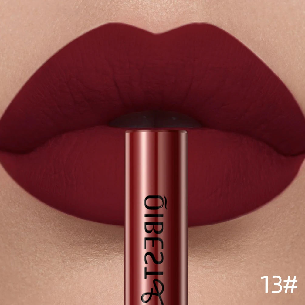 QIBEST Matte Liquid Lipstick Waterproof Long Lasting Velvet Lip Gloss Tint Tube Matte Nude Pigment Red Lipgloss Lips Makeup--ANDROMEDA QUINNS | AURELLE'S-ANDROMEDA QUINNS | AURELLE'S