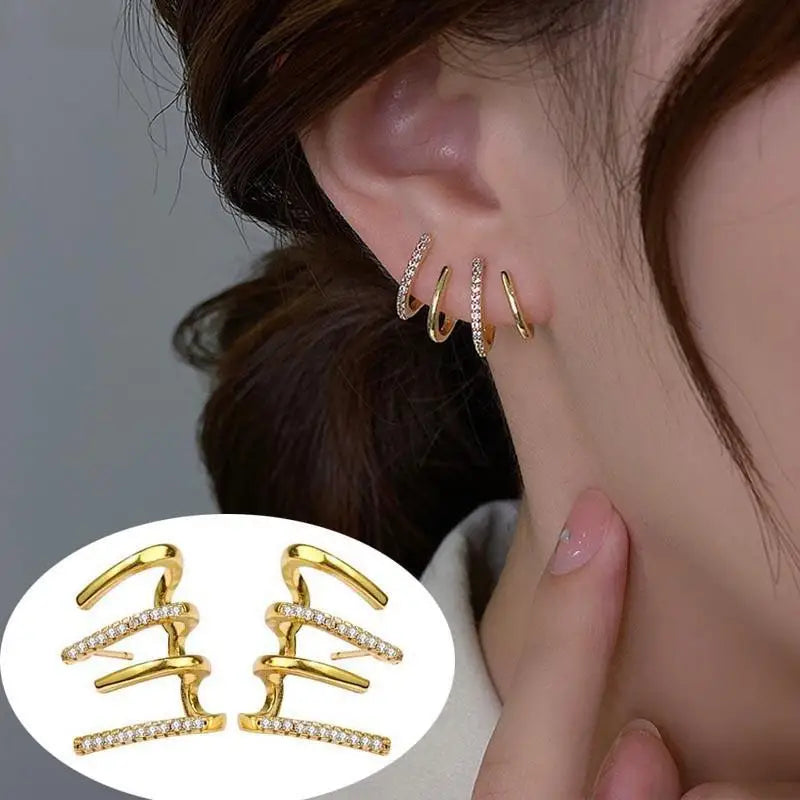 925 Silver Needle Green Flower Earrings For Women Korean Fashion Jewelry 2025 Trending Luxury Zircon Leaf Women's Stud Earrings--ANDROMEDA QUINNS | AURELLE'S-ANDROMEDA QUINNS | AURELLE'S