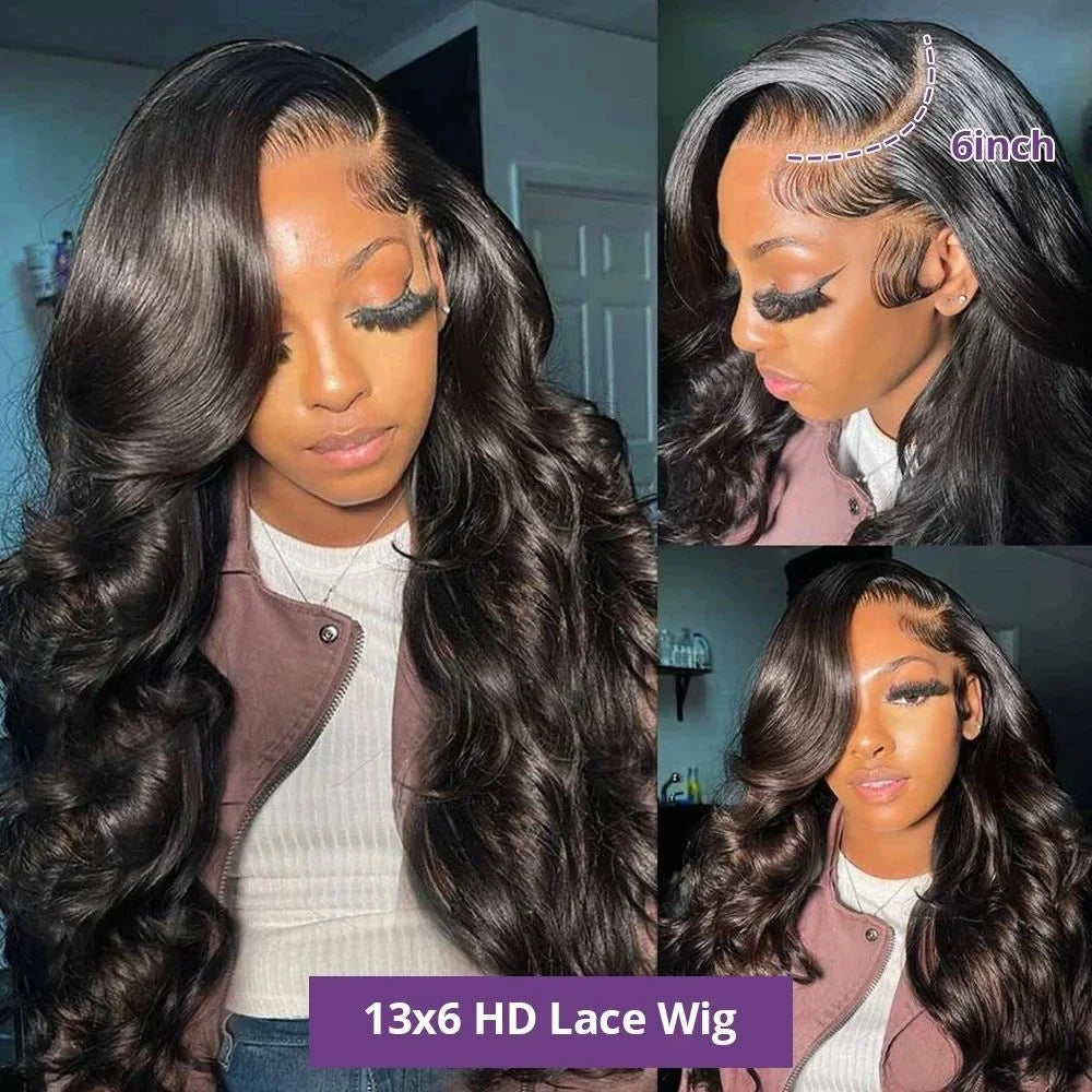 250 Density Body Wave 13x6 Hd Lace Frontal Wig Human Hair 13x4 Hd Pre Plucked Lace Wigs For Women 360 Full Lace Front Hair Wigs--ANDROMEDA QUINNS | AURELLE'S-ANDROMEDA QUINNS | AURELLE'S