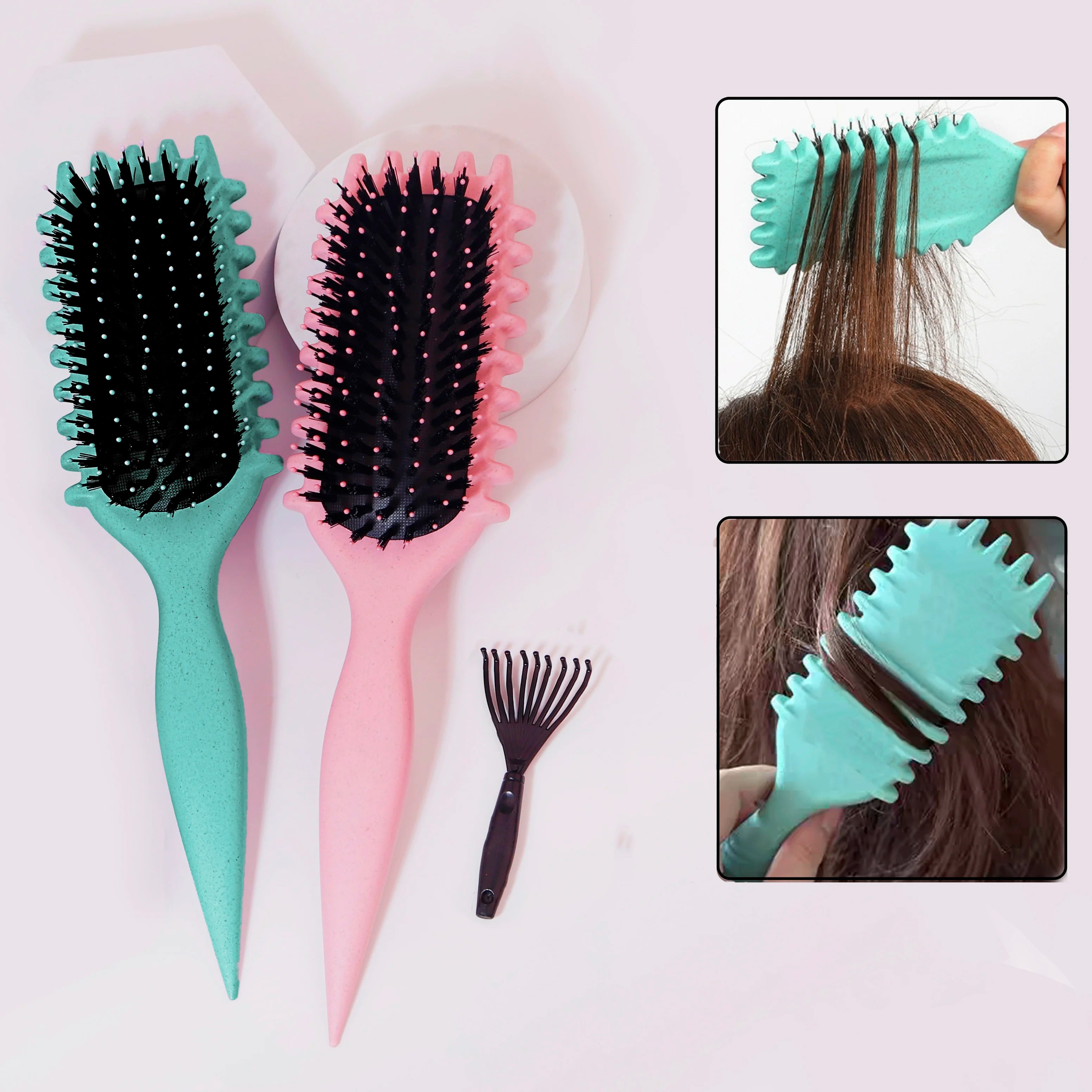 1PCS Curly Hair Definition Styling Brush Wrinkle Removal Hair Brush Entangled Wet Curly Hair Comb Styling Curly Hair Tool--ANDROMEDA QUINNS | AURELLE'S-ANDROMEDA QUINNS | AURELLE'S