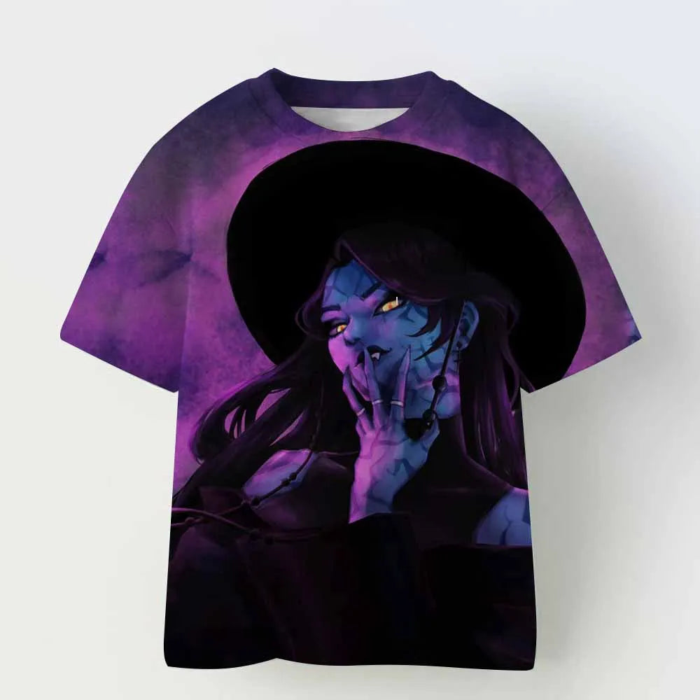 Kpop Demon Hunters T-shirts for Boys Girls Anime Cartoon Cute Short Sleeved Top Children Summer Fashion T-shirt Kids Clothes