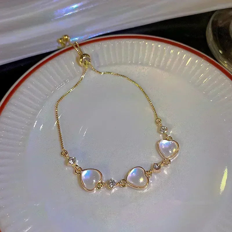 Exquisite Opal Tulip Zircon Bracelet for Women Fashionable Personalized Daily Accessory Party Jewelry Birthday Anniversary Gifts--ANDROMEDA QUINNS | AURELLE'S-ANDROMEDA QUINNS | AURELLE'S