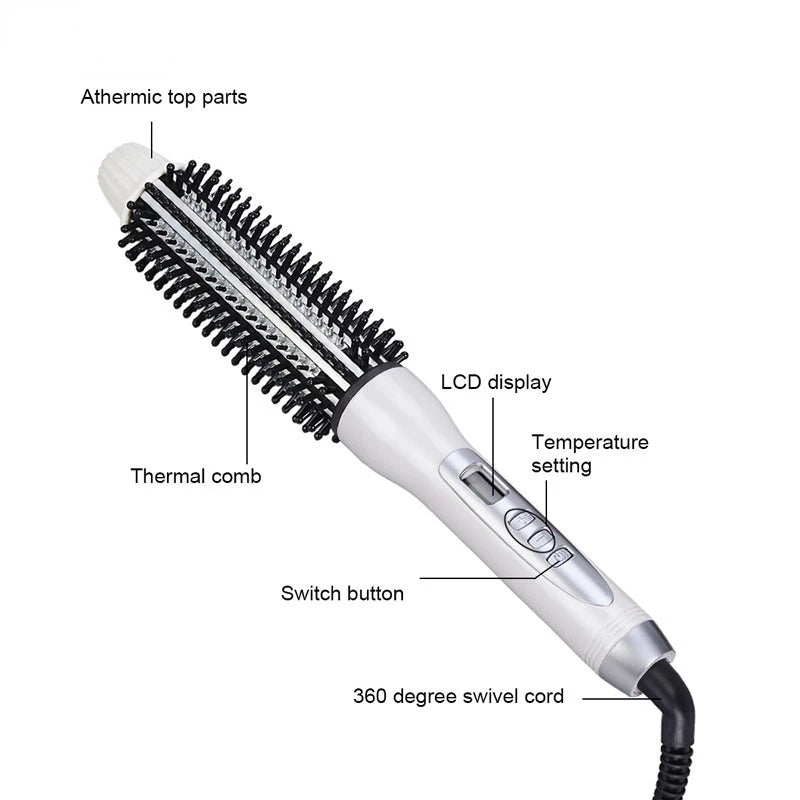 Hair Curler Hot Brush Hair Straightening Eectric Brush Curling Iron LCD Display Hair Styling Hair Styling Appliances 22/26/32mm--ANDROMEDA QUINNS | AURELLE'S-ANDROMEDA QUINNS | AURELLE'S