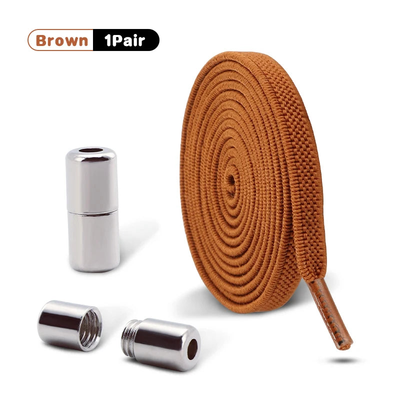 1Pair Elastic Laces Sneakers No Tie Shoe laces Capsule Lock Shoelaces Without ties Kids Adult 0.6cm Flat Shoelace for Shoes--ANDROMEDA QUINNS | AURELLE'S-ANDROMEDA QUINNS | AURELLE'S