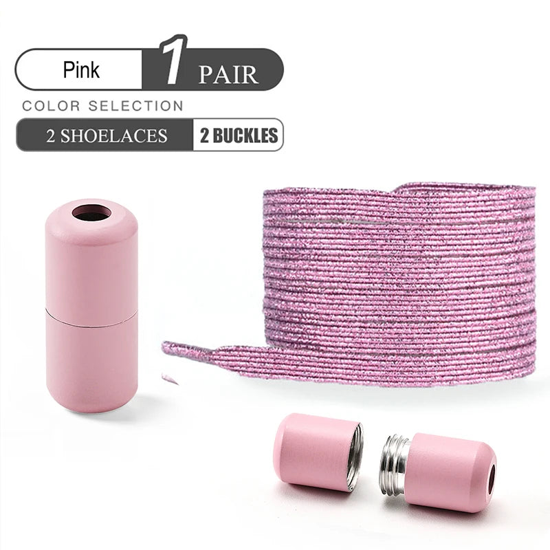 1Pair/2Pairs/4Pairs No Tie Shoe Laces Colorful Buckle Shoelaces Pearl Light Colorful Fashion Without Ties Elastic Laces Sneaker--ANDROMEDA QUINNS | AURELLE'S-ANDROMEDA QUINNS | AURELLE'S