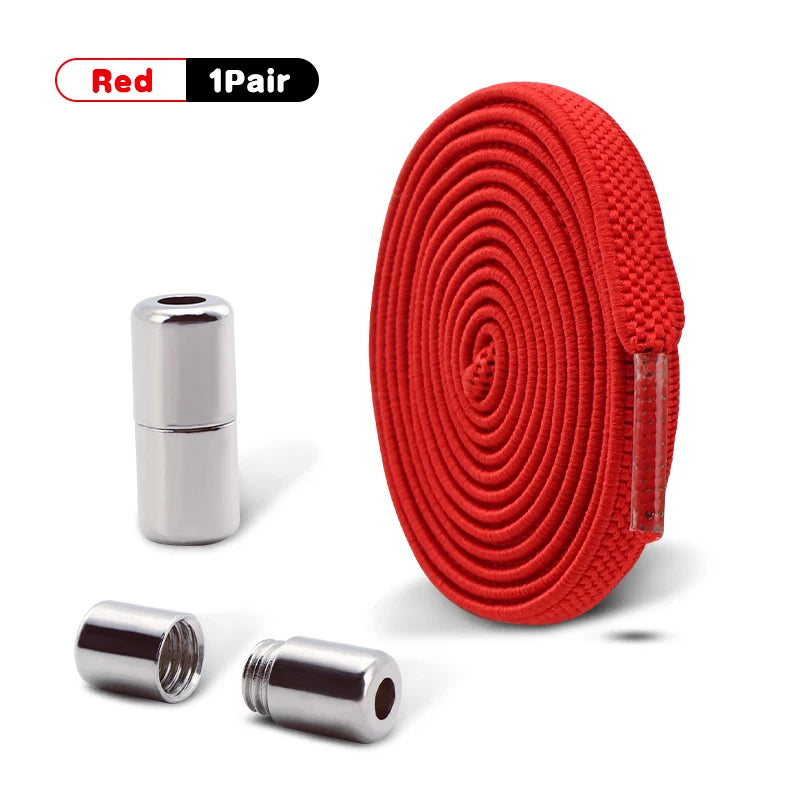 1Pair Elastic Laces Sneakers No Tie Shoe laces Capsule Lock Shoelaces Without ties Kids Adult 0.6cm Flat Shoelace for Shoes--ANDROMEDA QUINNS | AURELLE'S-ANDROMEDA QUINNS | AURELLE'S