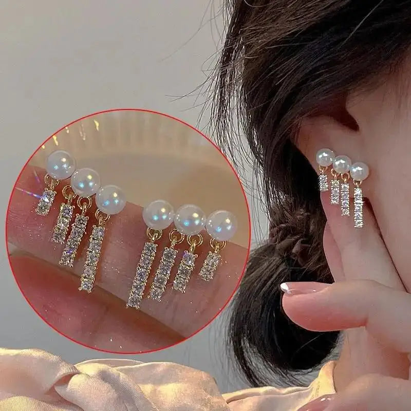 925 Silver Needle Blue Purple Butterfly Long Tassel Earrings For Women Jewelry 2025 Trending New Korean Crystal Drop Earrings--ANDROMEDA QUINNS | AURELLE'S-ANDROMEDA QUINNS | AURELLE'S