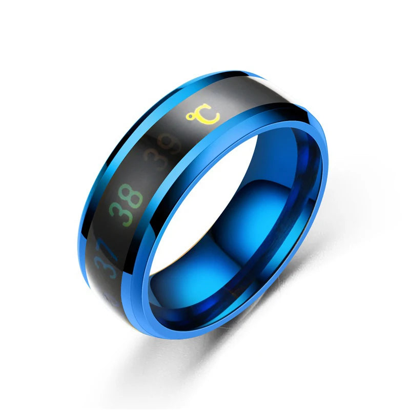Smart Stainless Steel Multifunctional Ring for Couple Mood Feeling Intelligent Temperature Sensitive Rings Waterproof Jewelry--ANDROMEDA QUINNS | AURELLE'S-ANDROMEDA QUINNS | AURELLE'S