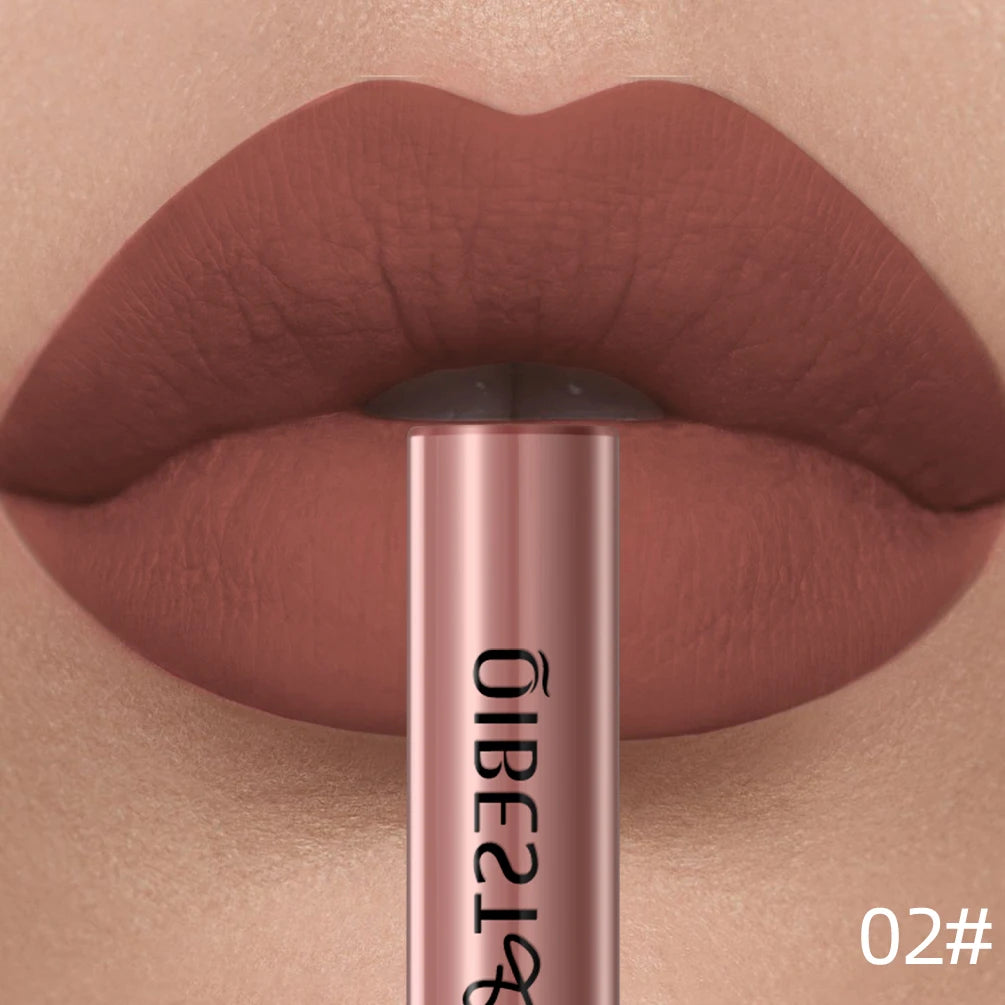 QIBEST Matte Liquid Lipstick Waterproof Long Lasting Velvet Lip Gloss Tint Tube Matte Nude Pigment Red Lipgloss Lips Makeup--ANDROMEDA QUINNS | AURELLE'S-ANDROMEDA QUINNS | AURELLE'S