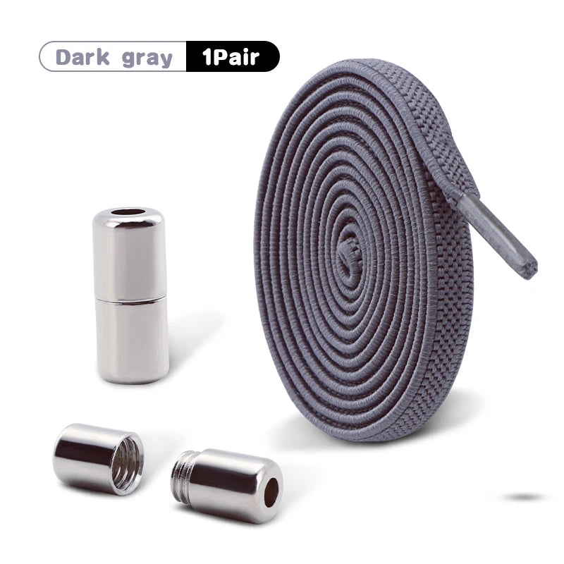 1Pair Elastic Laces Sneakers No Tie Shoe laces Capsule Lock Shoelaces Without ties Kids Adult 0.6cm Flat Shoelace for Shoes--ANDROMEDA QUINNS | AURELLE'S-ANDROMEDA QUINNS | AURELLE'S