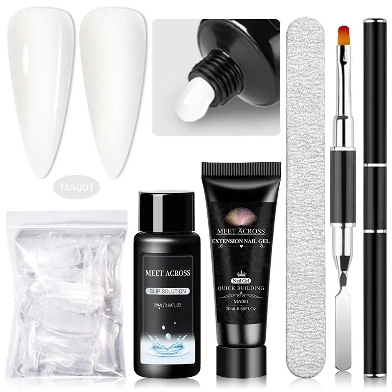 MEET ACROSS 5PCS/SET Extension Gel For Nails Finger Extension Gel Manicure Slip Solution Acrylic Nail Art Varnish DIY Tool--ANDROMEDA QUINNS | AURELLE'S-ANDROMEDA QUINNS | AURELLE'S