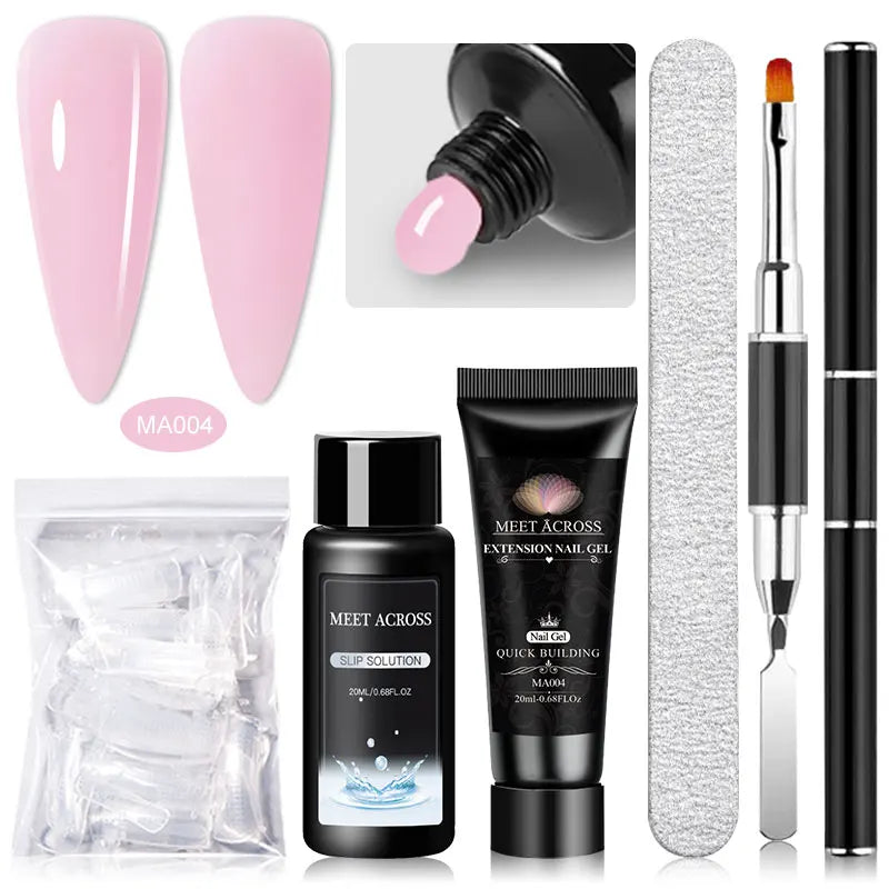 MEET ACROSS 5PCS/SET Extension Gel For Nails Finger Extension Gel Manicure Slip Solution Acrylic Nail Art Varnish DIY Tool--ANDROMEDA QUINNS | AURELLE'S-ANDROMEDA QUINNS | AURELLE'S