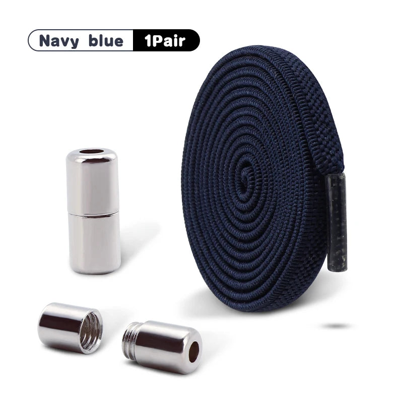 1Pair Elastic Laces Sneakers No Tie Shoe laces Capsule Lock Shoelaces Without ties Kids Adult 0.6cm Flat Shoelace for Shoes--ANDROMEDA QUINNS | AURELLE'S-ANDROMEDA QUINNS | AURELLE'S