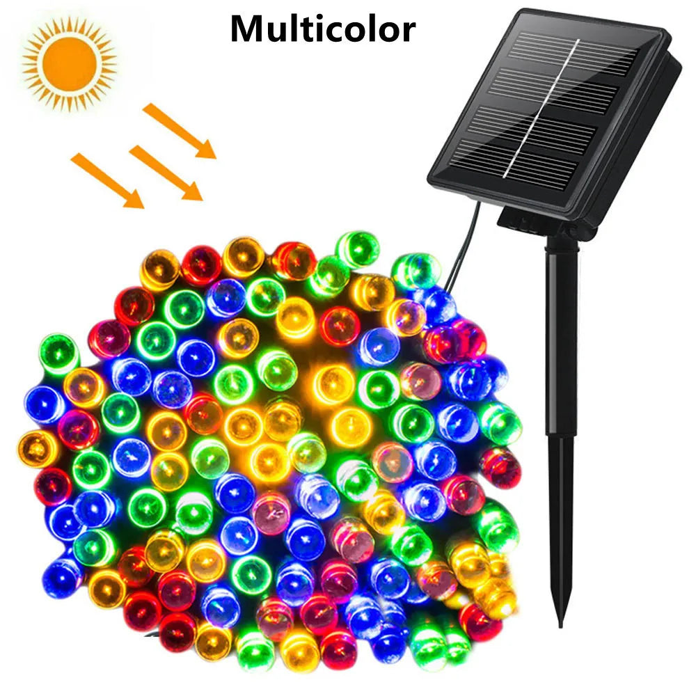 23-99ft LED Solar Light 50-300 Lights Outdoor Waterproof Fairy Garland Lights Christmas Party Halloween Decorations Solar Lights--ANDROMEDA QUINNS | AURELLE'S-ANDROMEDA QUINNS | AURELLE'S