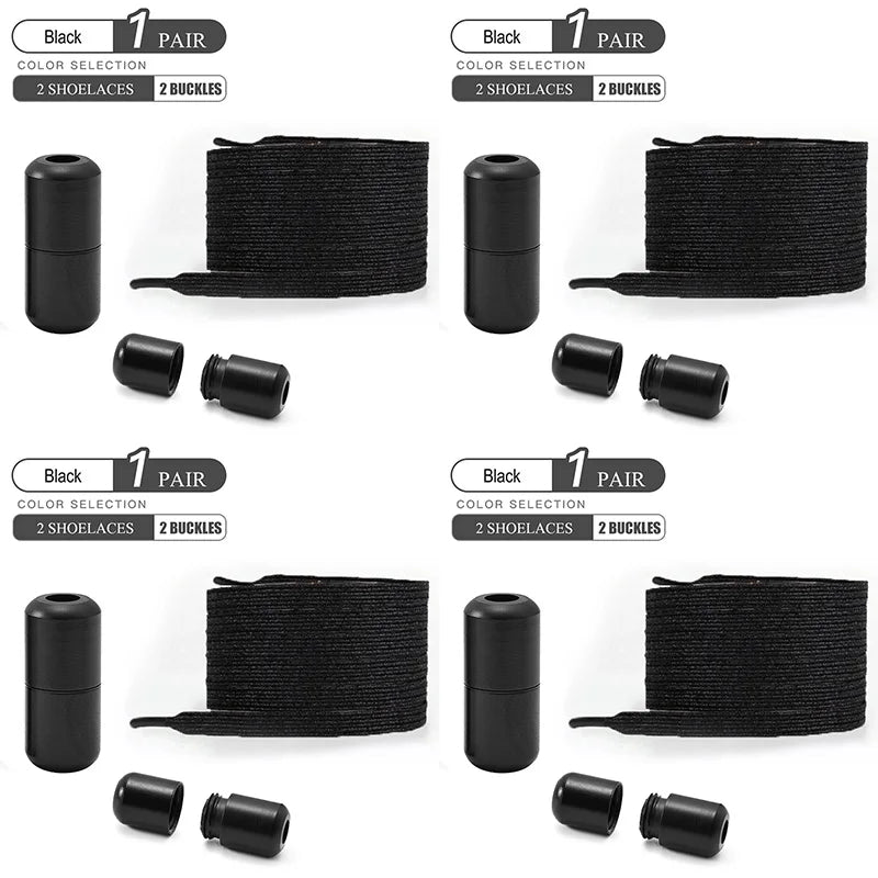 1Pair/2Pairs/4Pairs No Tie Shoe Laces Colorful Buckle Shoelaces Pearl Light Colorful Fashion Without Ties Elastic Laces Sneaker--ANDROMEDA QUINNS | AURELLE'S-ANDROMEDA QUINNS | AURELLE'S
