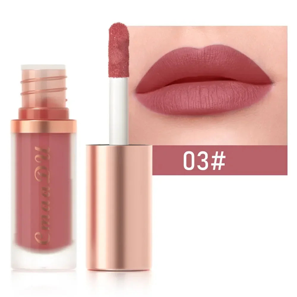 1pcs Waterproof Matte Velvet Lip Glaze Moisturizing Long Lasting Non-stick Cup Not Easy To Fade Lip Gloss Lipstick Makeup--ANDROMEDA QUINNS | AURELLE'S-ANDROMEDA QUINNS | AURELLE'S