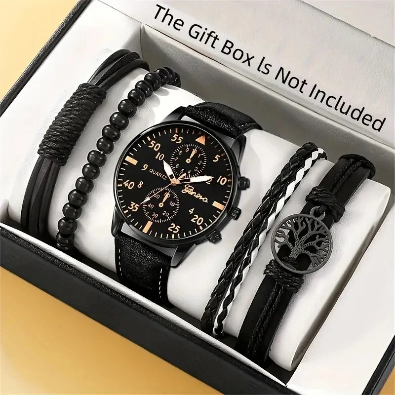 New Hip Hop Mens Fashion Watches Luxury Male Clock Wristwatch Sport MensWrist Watch Bracelet Set Relogio Masculino--ANDROMEDA QUINNS | AURELLE'S-ANDROMEDA QUINNS | AURELLE'S